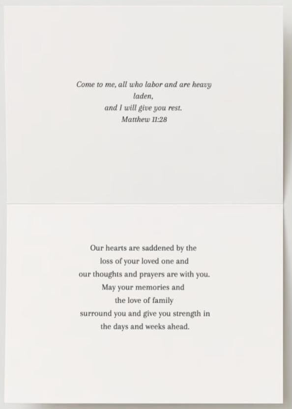 Sympathy Card: Autumn Leaves, Comforting Verse