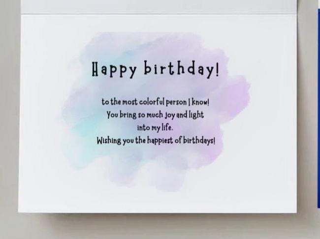 Happy Birthday to my Colorful Friend!