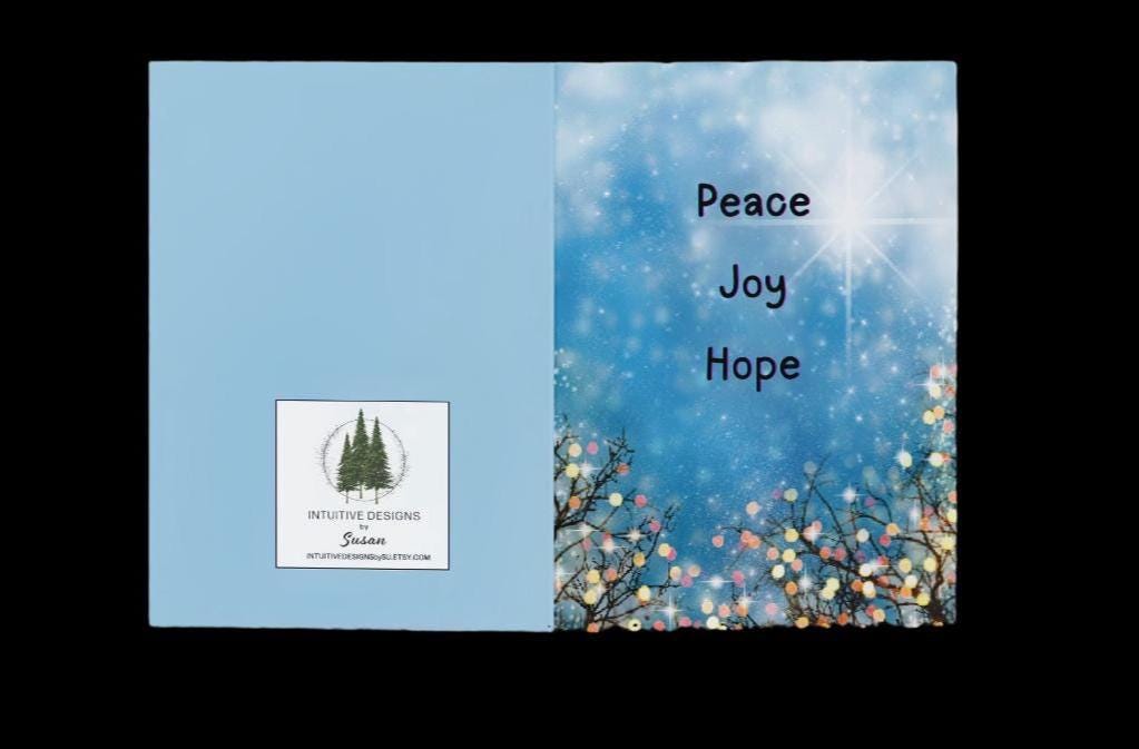 Peace, Hope, Love Christmas card