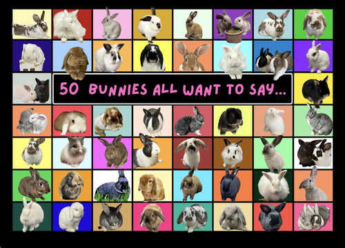 50 bunnies wishing you a happy birthday