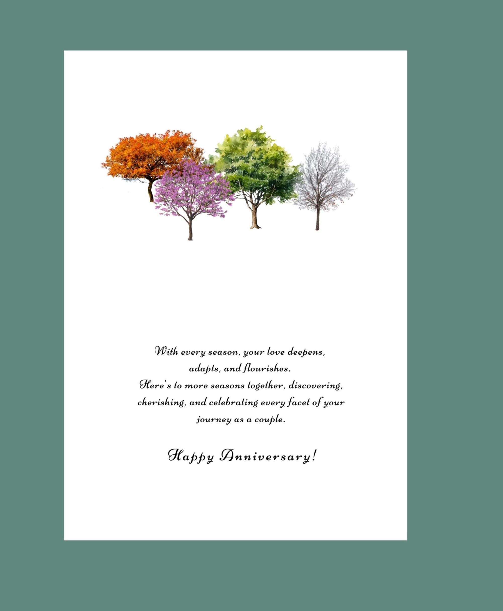 Through the Seasons Anniversary card