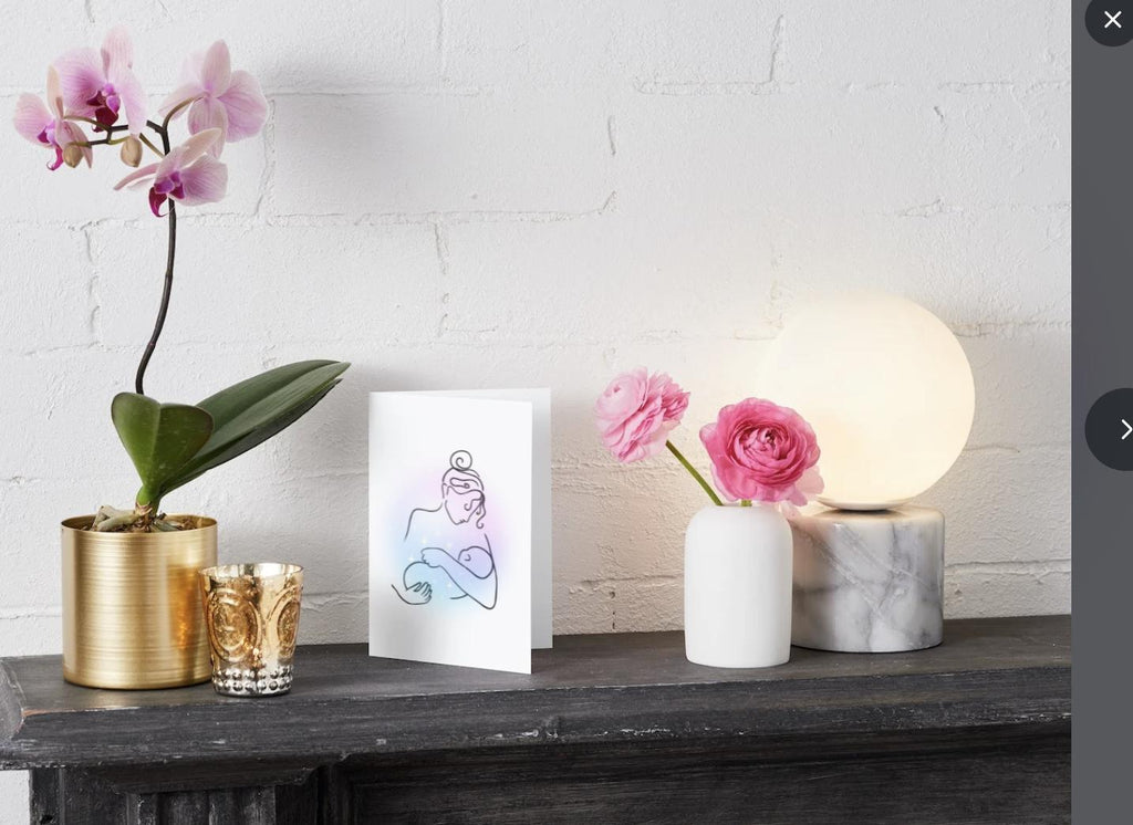 New Mother Greeting Card: Sleeping Newborn Art