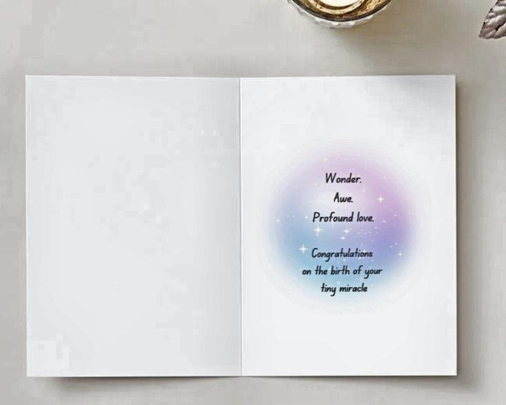 New Mother Greeting Card: Sleeping Newborn Art