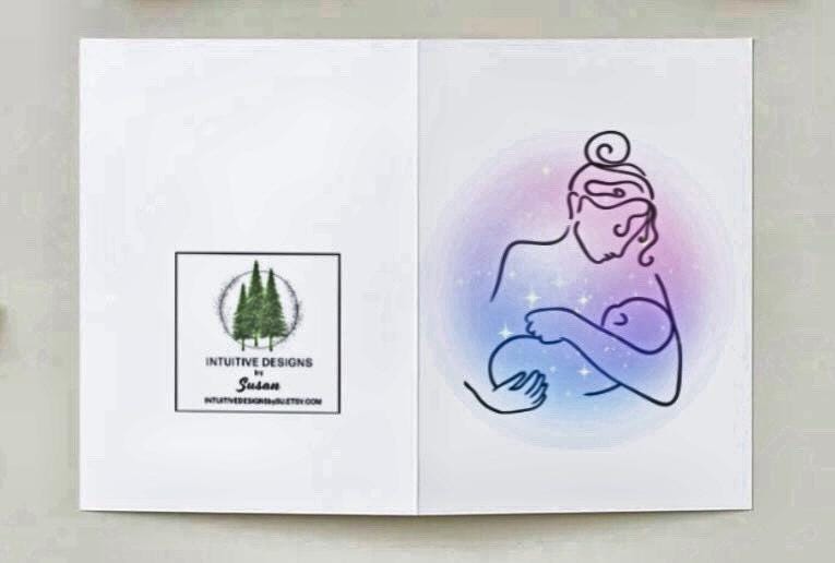 New Mother Greeting Card: Sleeping Newborn Art