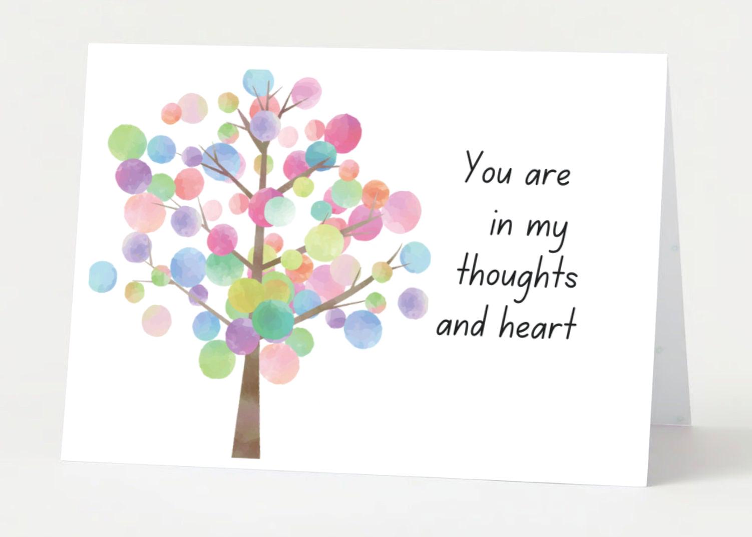 You are in my thoughts and heart