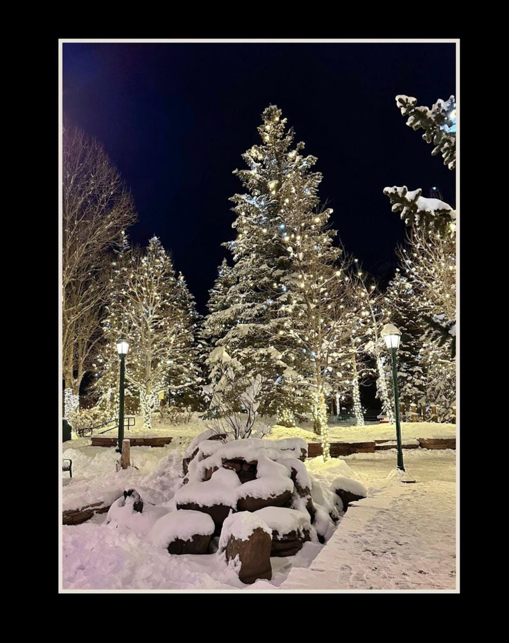 Estes Park, Colorado Winter scene notecards
