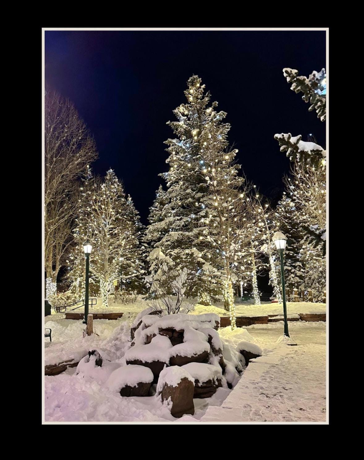 Estes Park, Colorado Winter scene notecards
