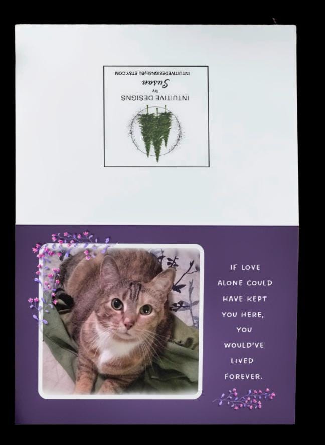If love alone could have kept you alive - loss of cat sympathy card