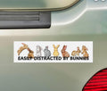 Easily Distracted by Bunnies magnetic bumper sticker for bunny lovers