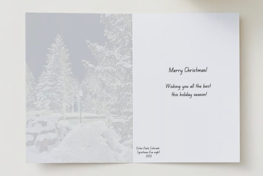 Estes Park, Colorado Holiday Greeting Card