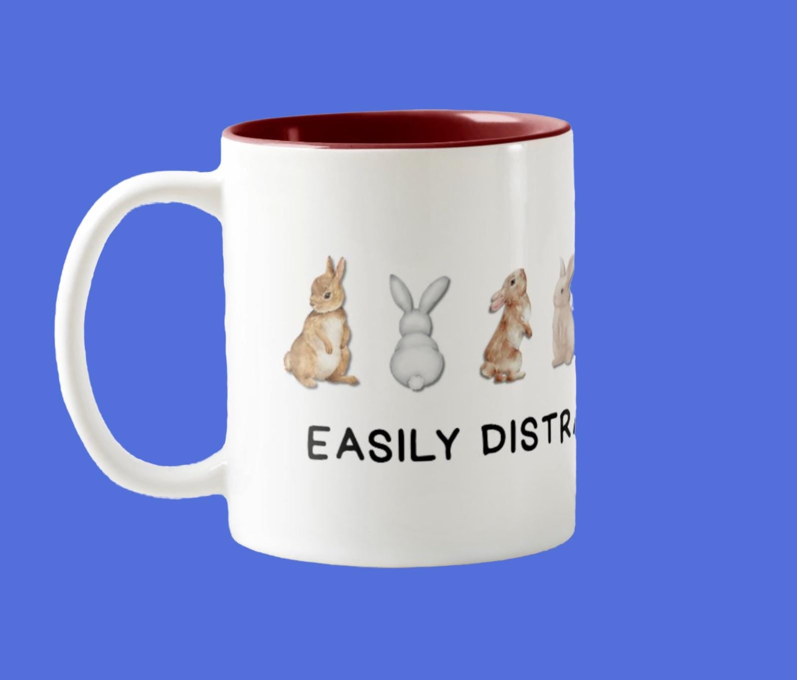 Easily Distracted by Bunnies mug