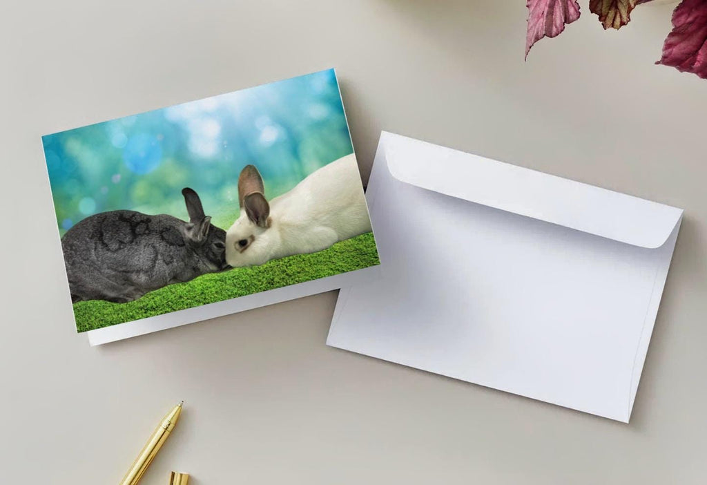 Rescue bunnies in the grass