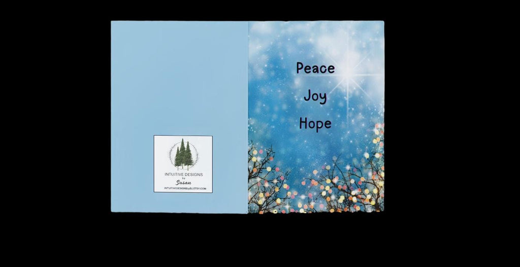 Peace, Hope, Love Christmas card