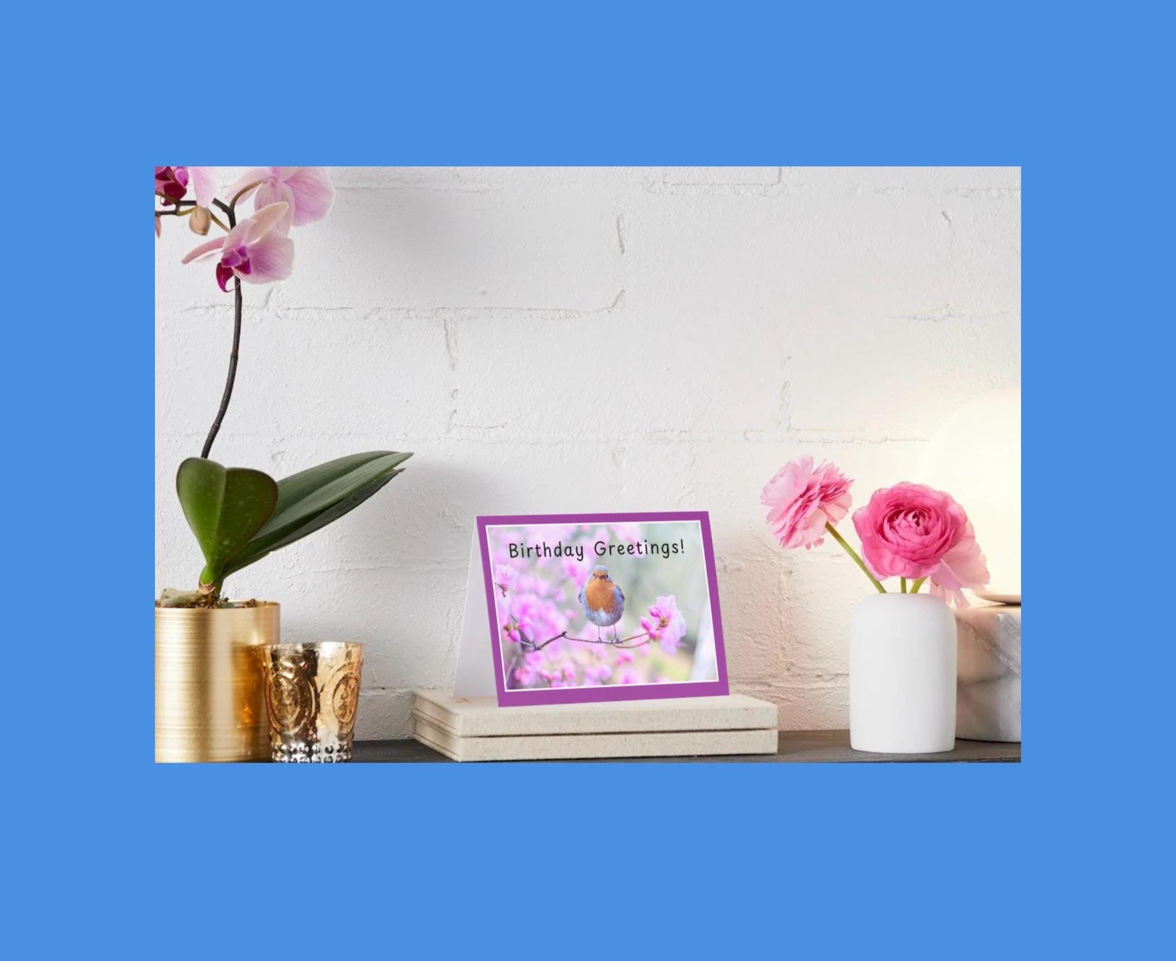 Bird and Blossom Birthday Card: Small Voice, Big Message