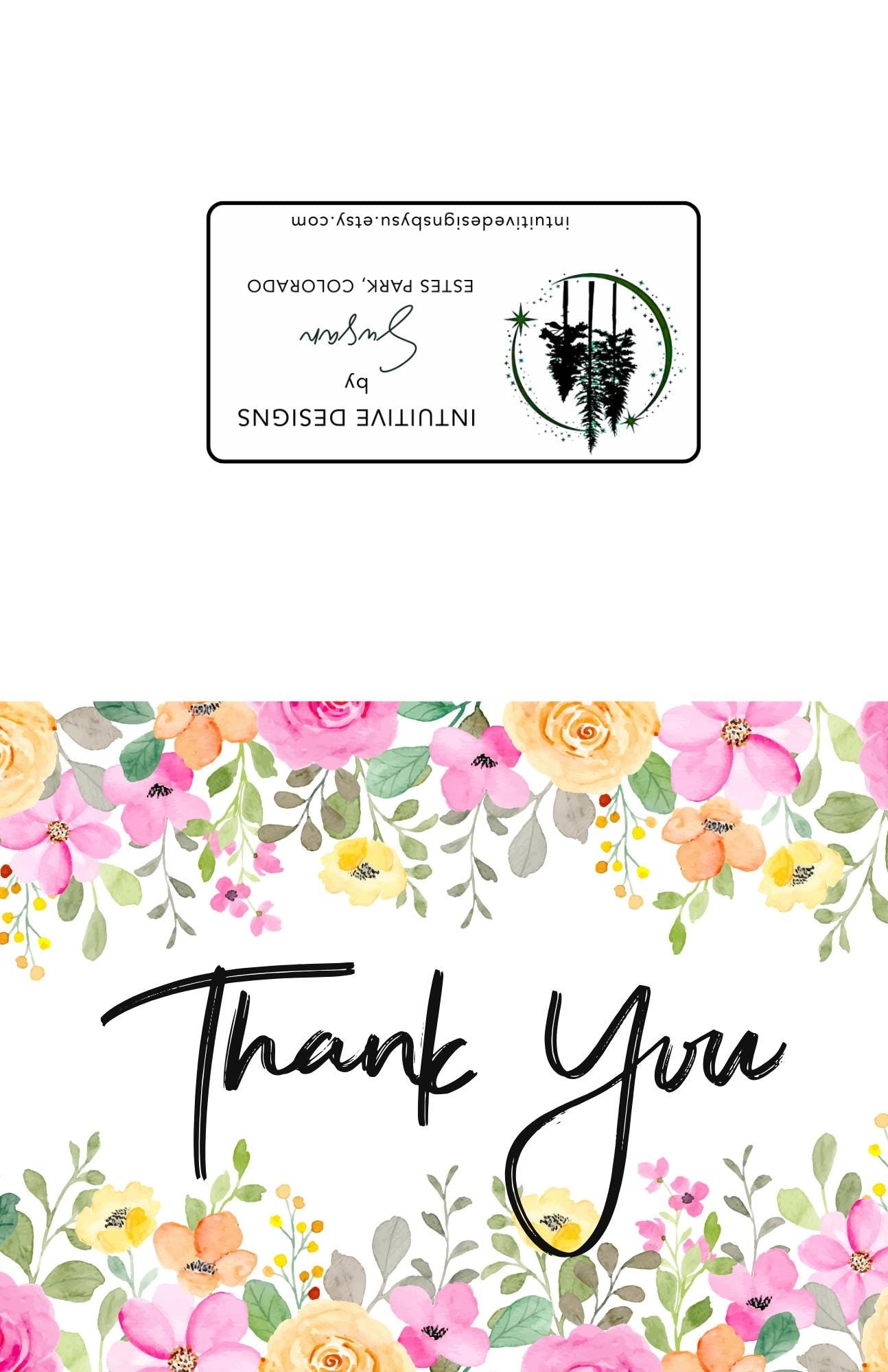 Surrounded by flowers Thank You