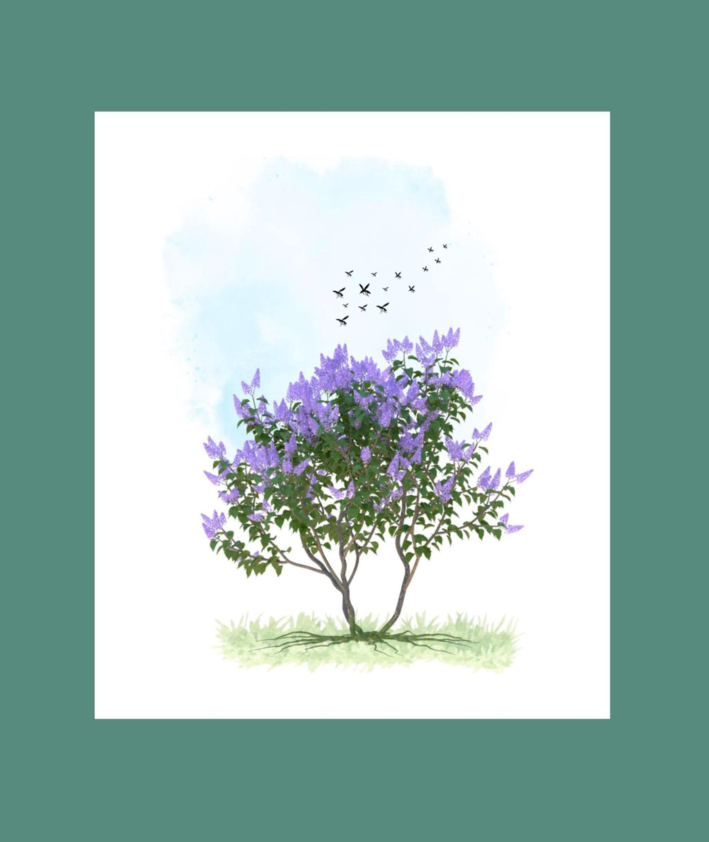 Lilac flower notecard