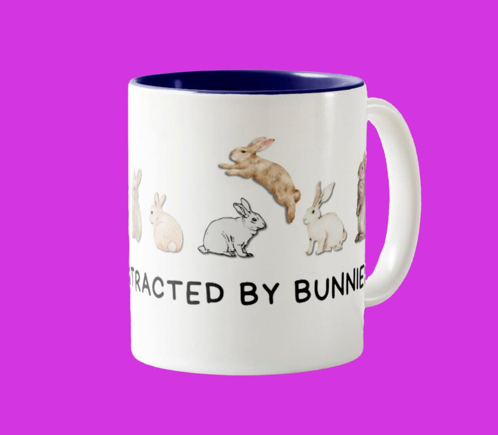 Easily Distracted by Bunnies mug