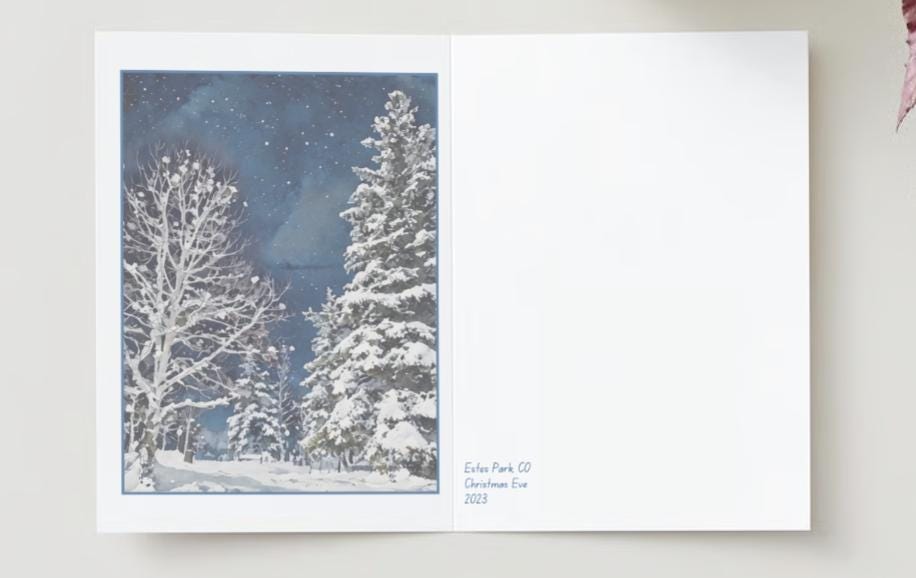 Estes Park, Colorado Holiday Greeting Card