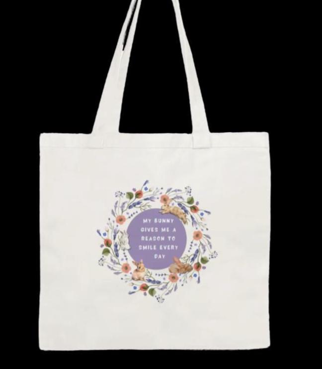 Certified Bunny Lover cloth tote bag