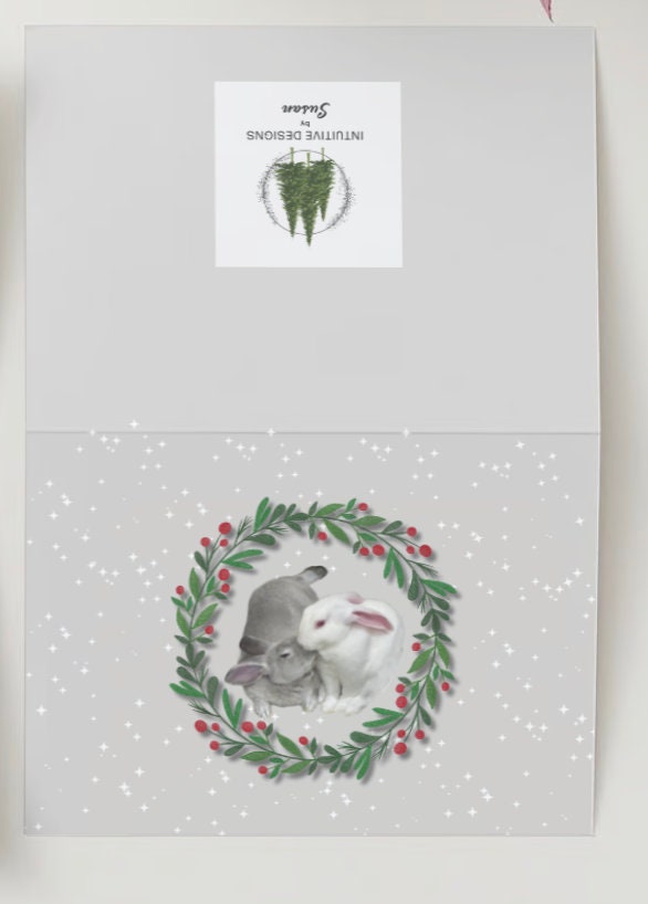 Bunny friends cuddly Christmas