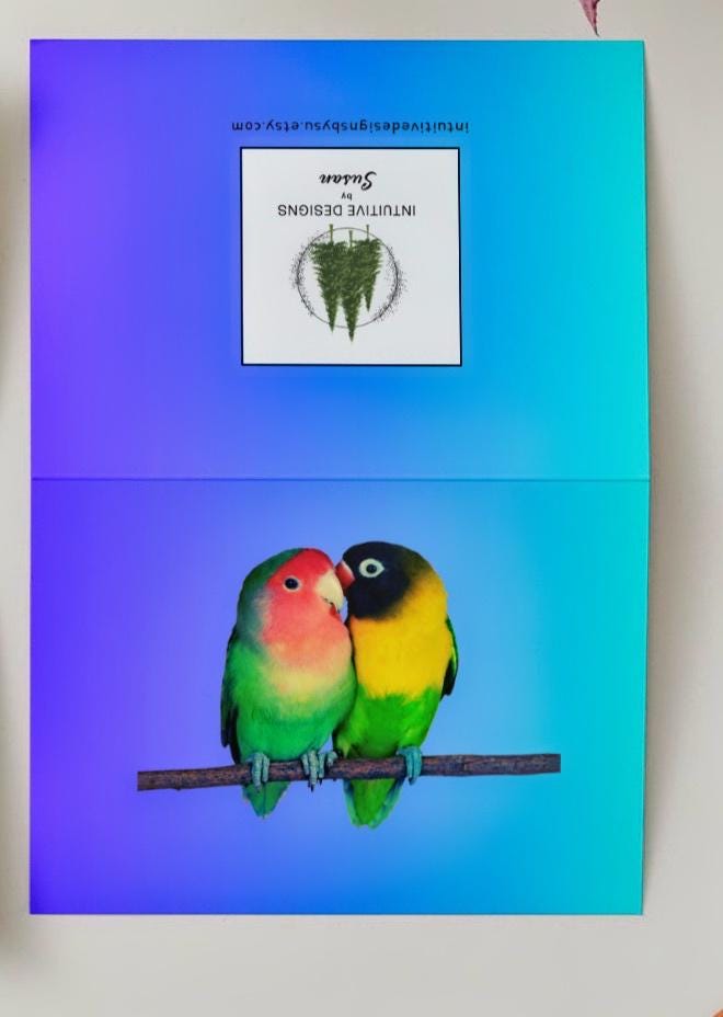 Love Birds Mate for Life anniversary card