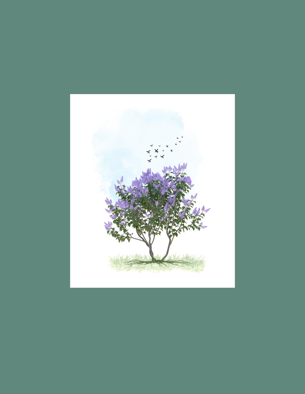 Lilac flower notecard