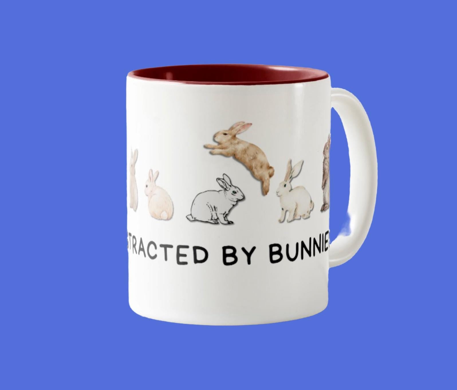 Easily Distracted by Bunnies mug