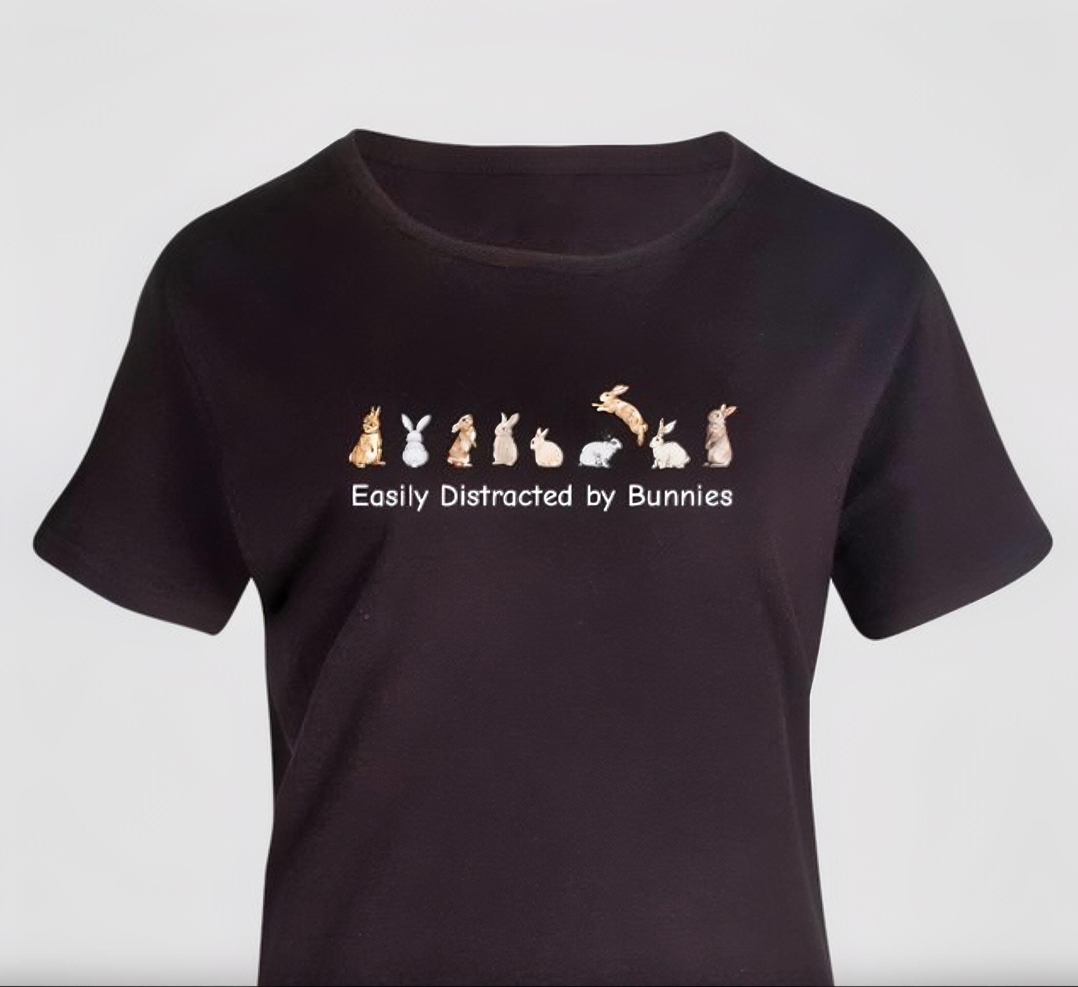 Easily Distracted by Bunnies t-shirt