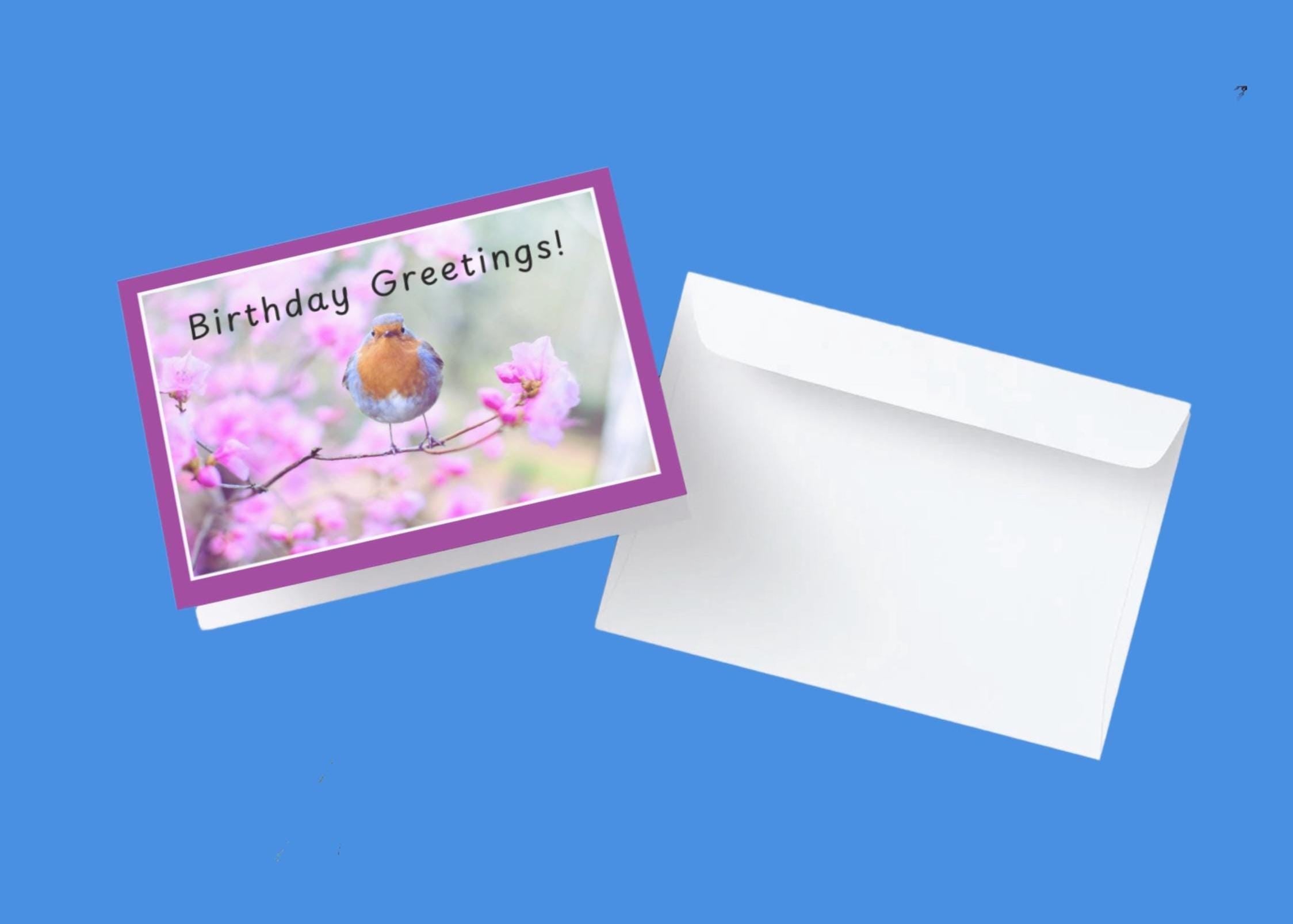 Bird and Blossom Birthday Card: Small Voice, Big Message