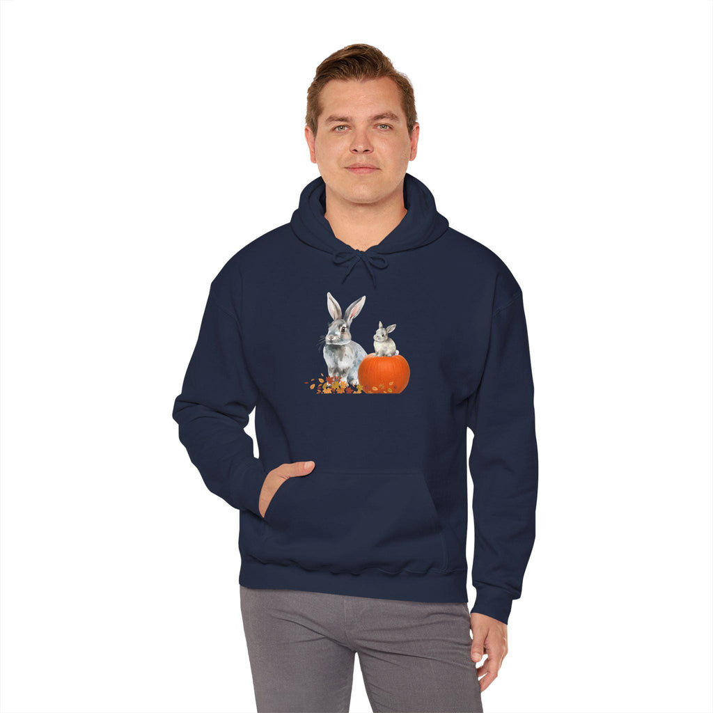 Mama Pumpkin Bunny and Baby Hoodie