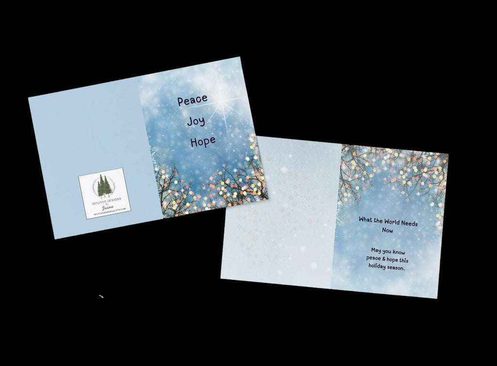 Peace, Hope, Love Christmas card