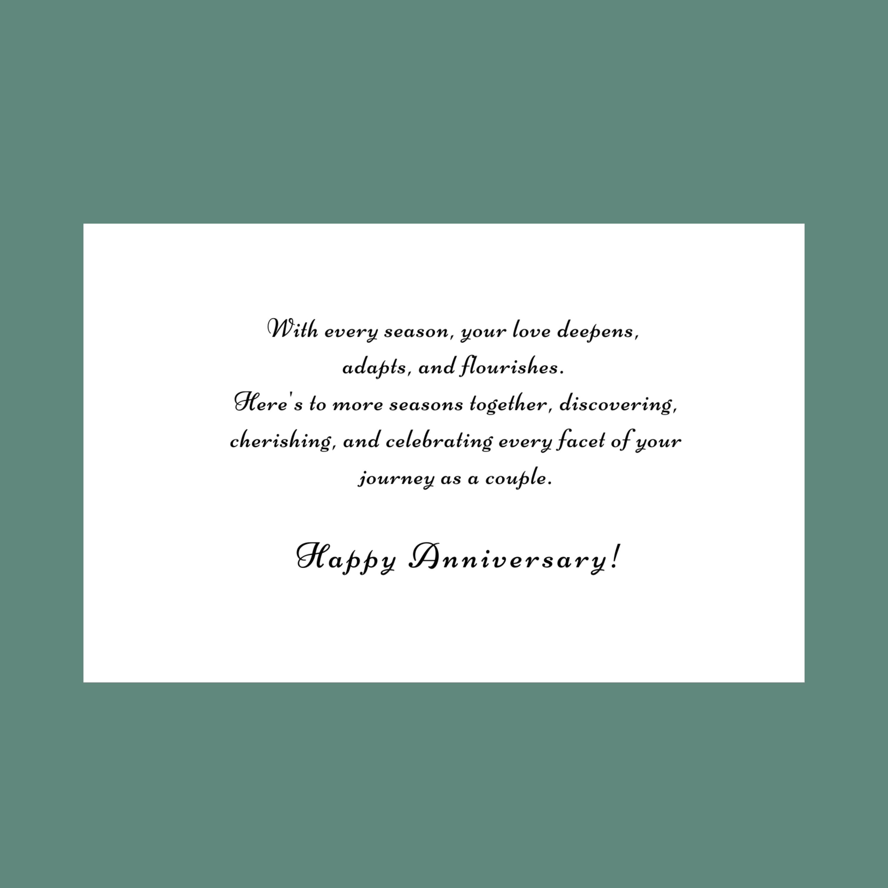 Through the Seasons Anniversary card