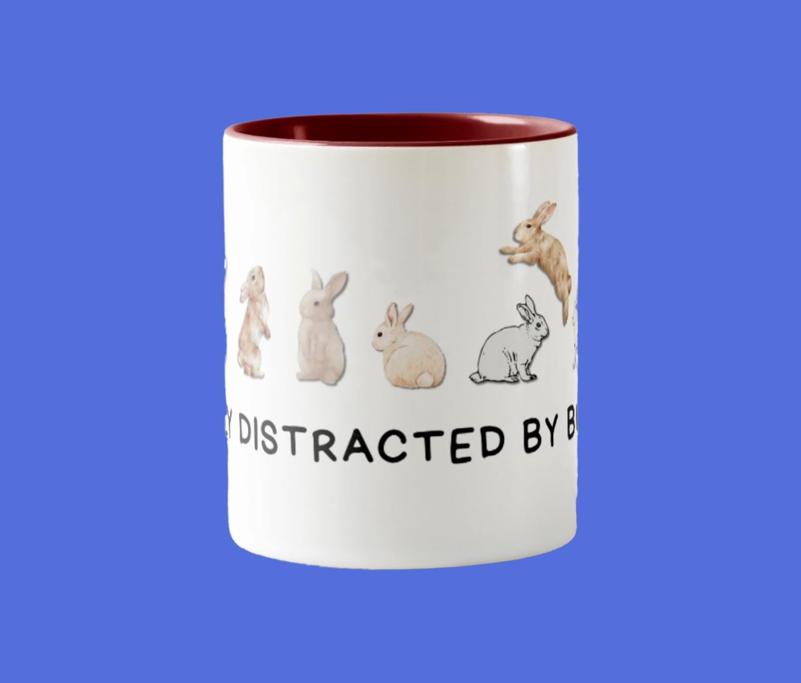 Easily Distracted by Bunnies mug