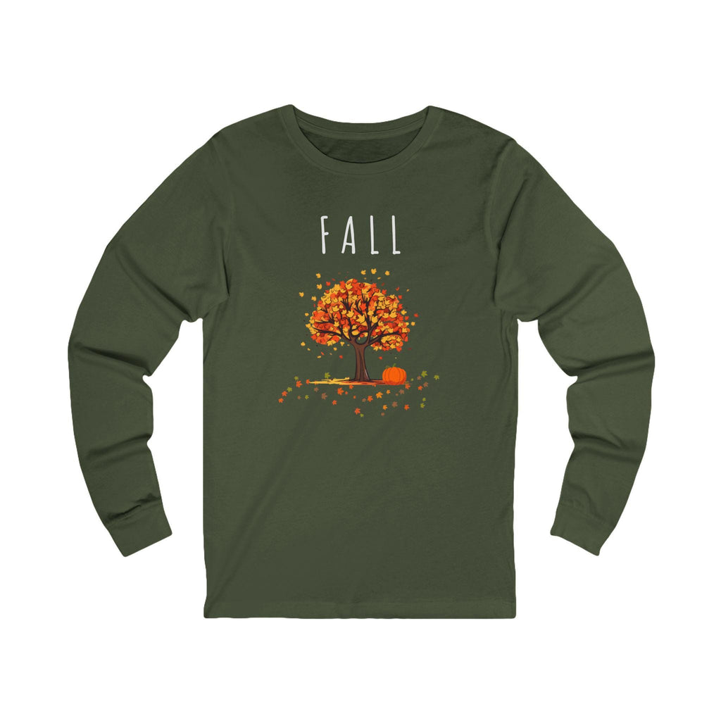 Colorful Autumn Long Sleeve Tee: Cozy Fall Vibes