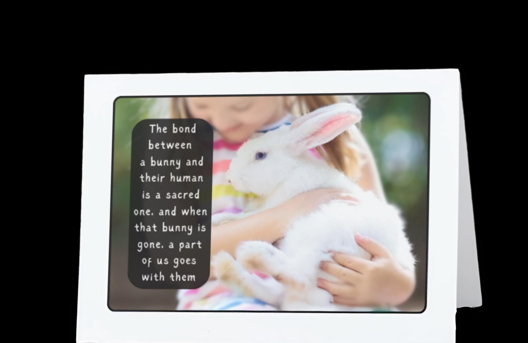 PERSONALIZE ** If love alone could have kept you here, bunny loss card