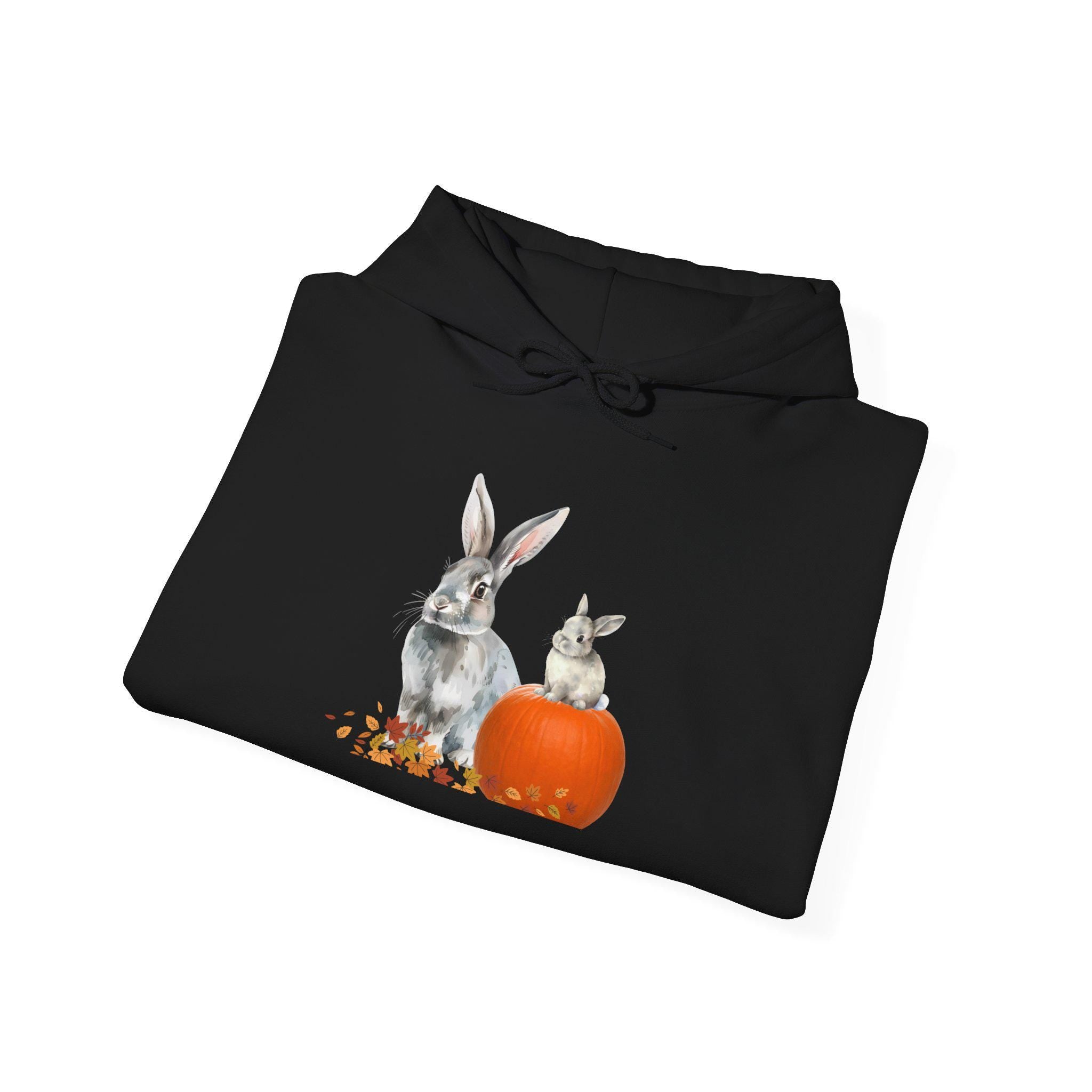 Mama Pumpkin Bunny and Baby Hoodie