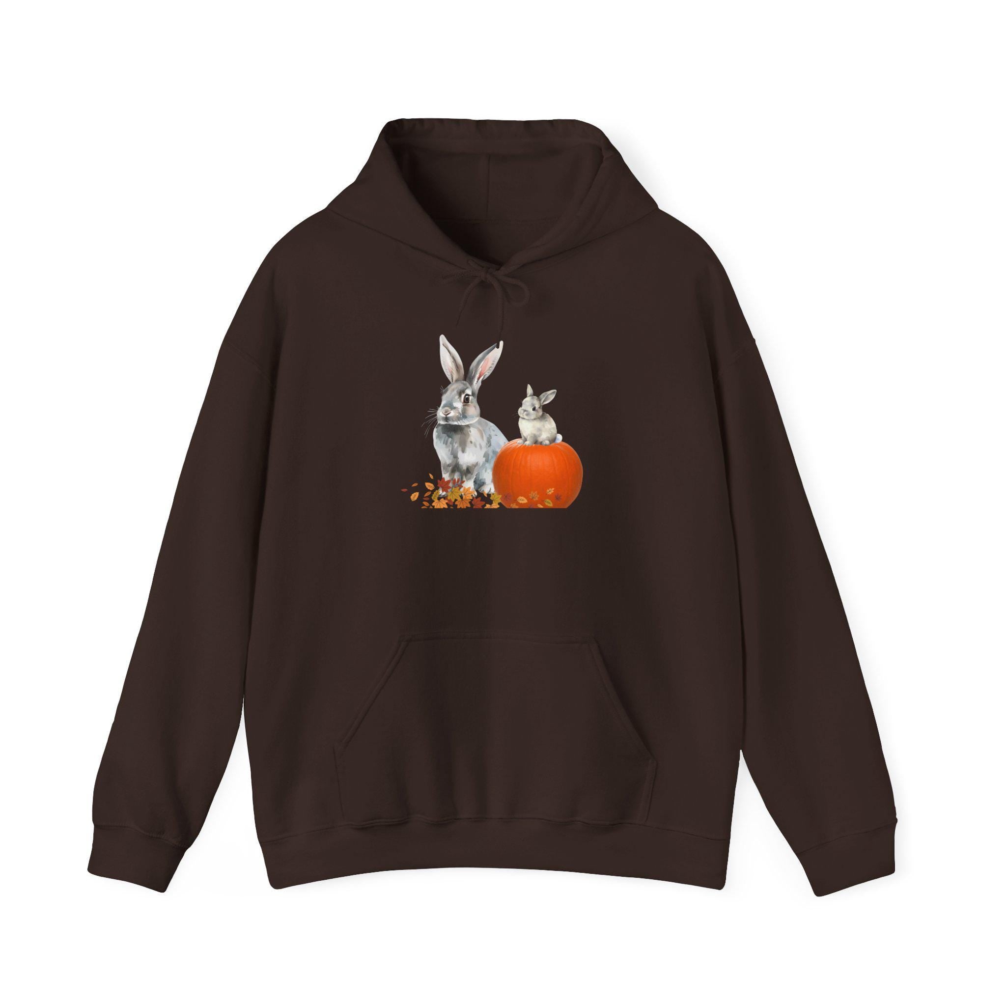 Mama Pumpkin Bunny and Baby Hoodie