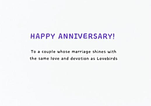 Love Birds Mate for Life anniversary card