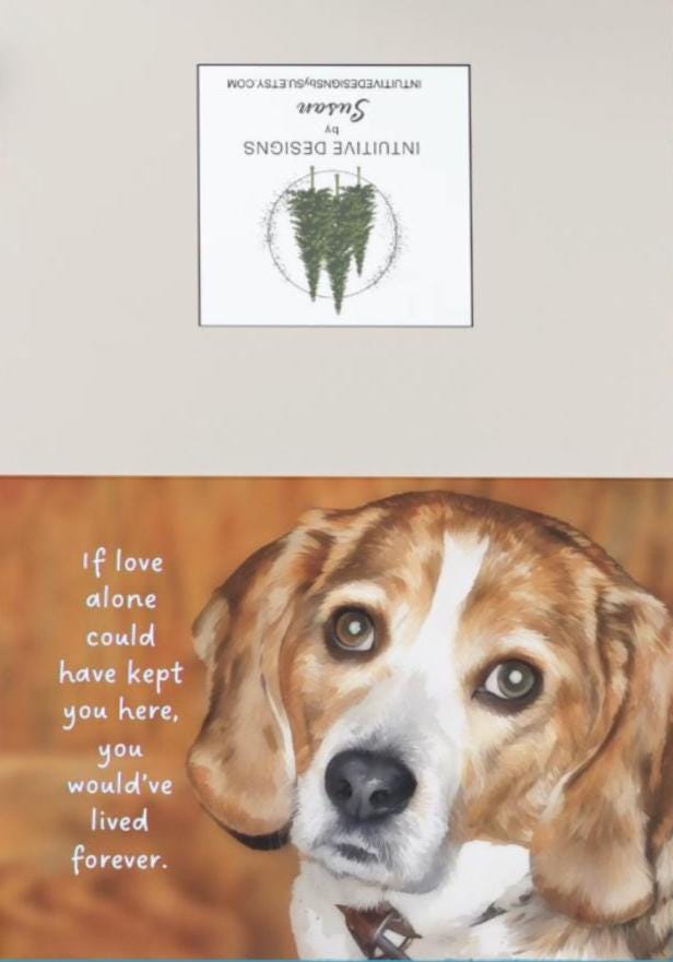 PERSONALIZE*  If Love Alone Could Have Kept You Here - Grieving the loss of a special pet