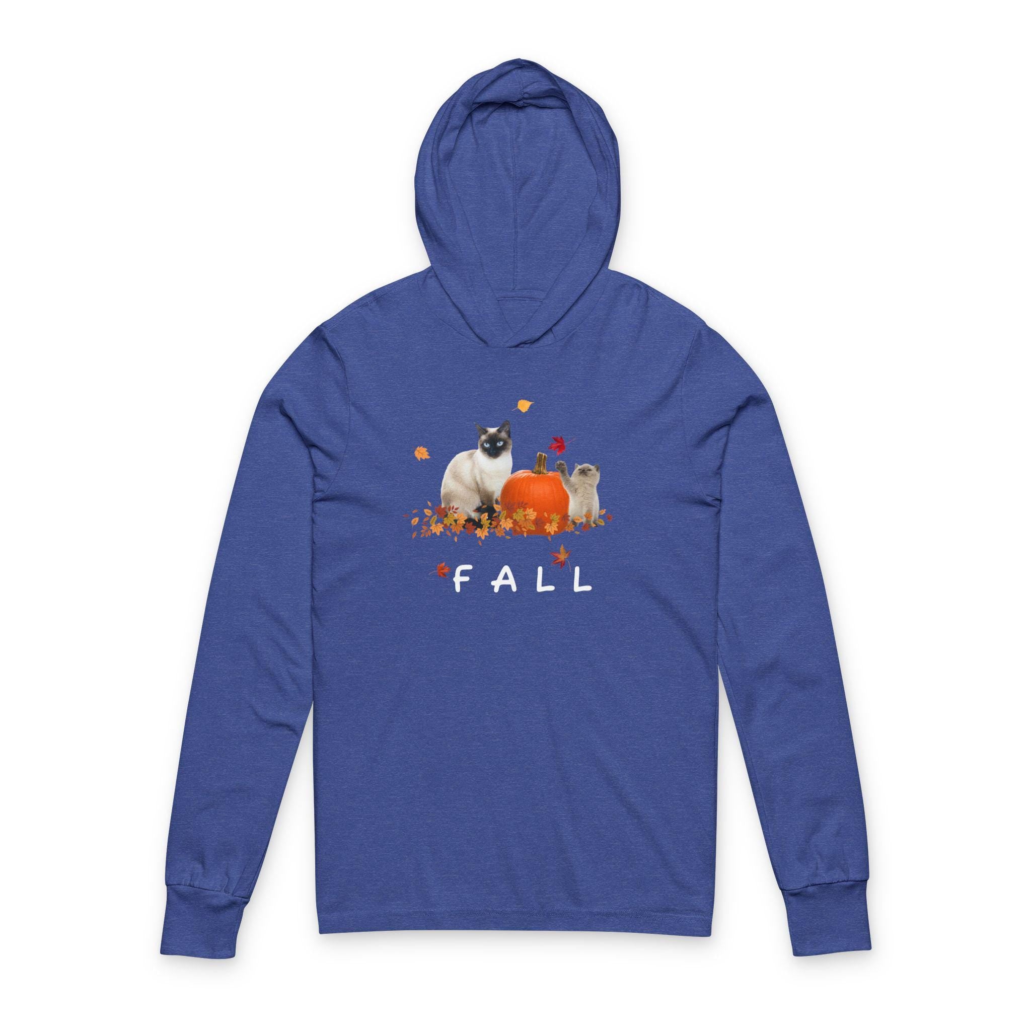 Cozy Cat-Themed Hoodie with Pumpkin Design
