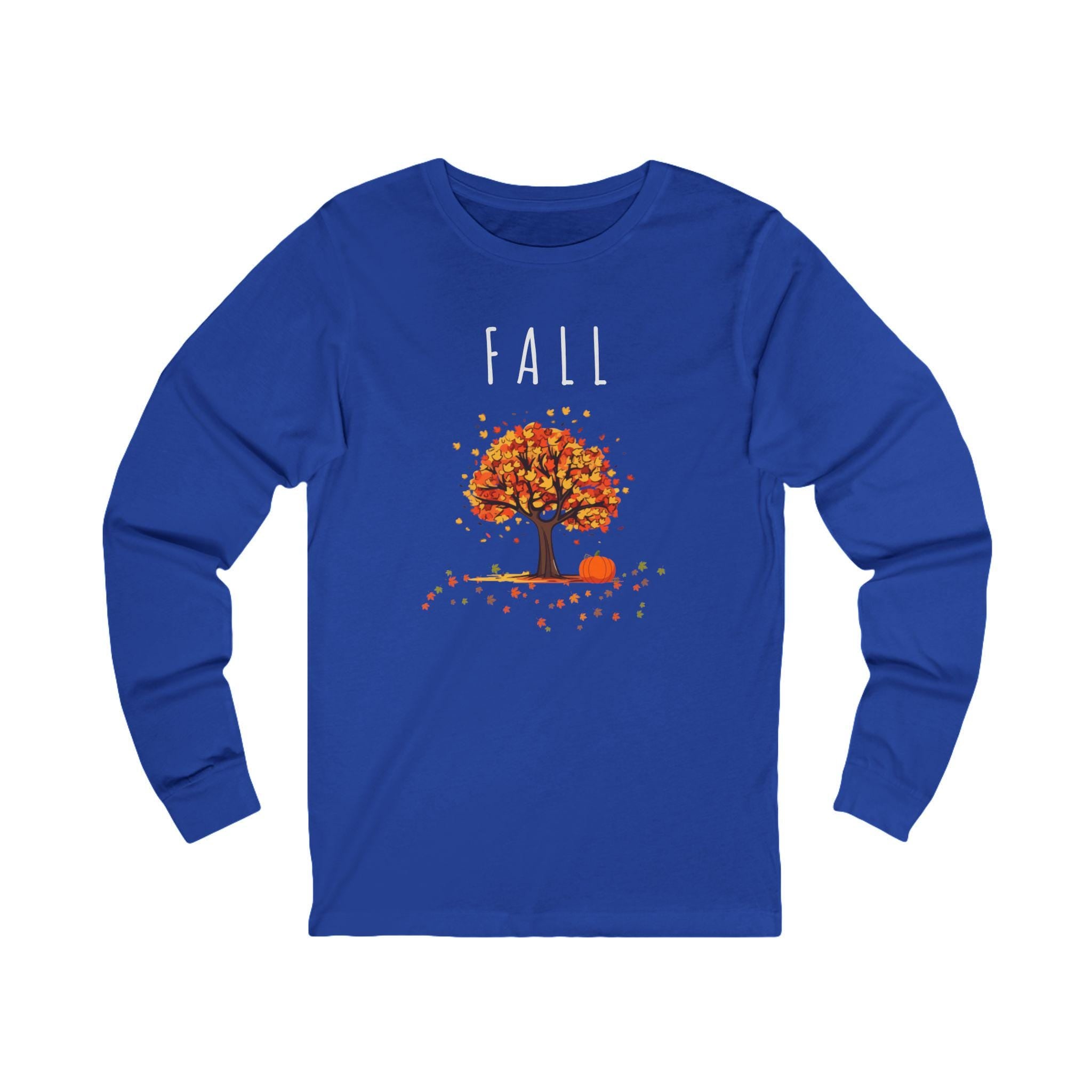 Colorful Autumn Long Sleeve Tee: Cozy Fall Vibes