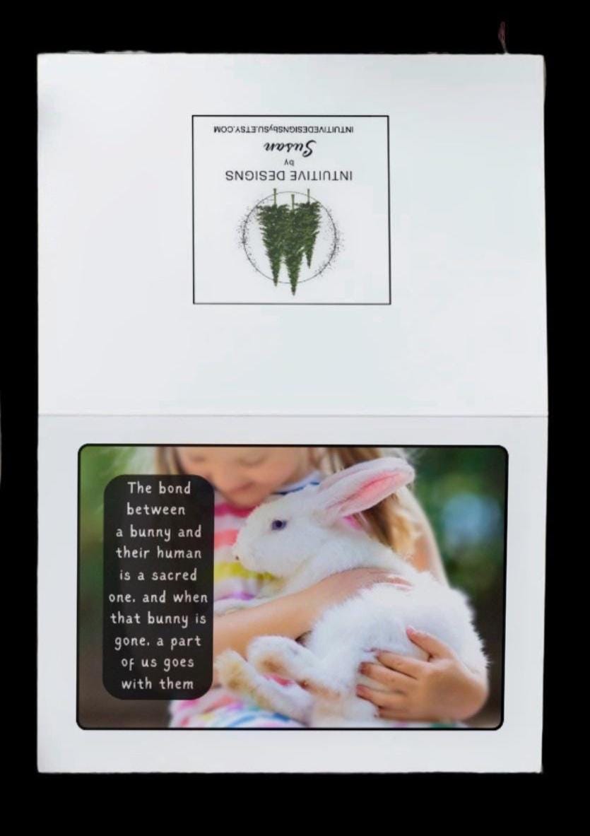 PERSONALIZE ** If love alone could have kept you here, bunny loss card