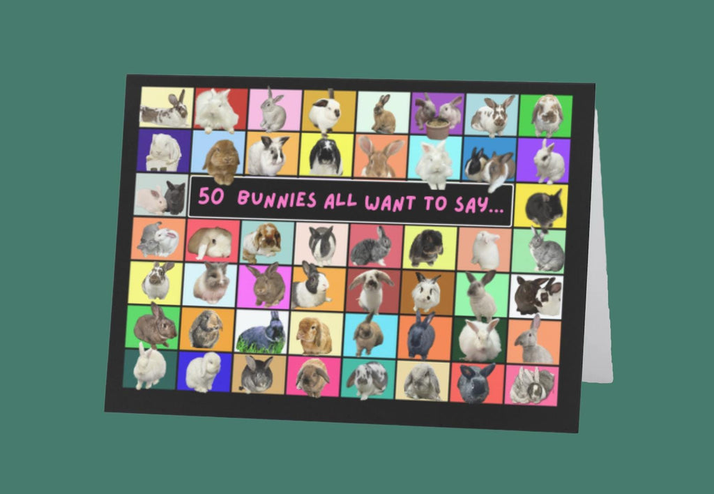 50 bunnies wishing you a happy birthday