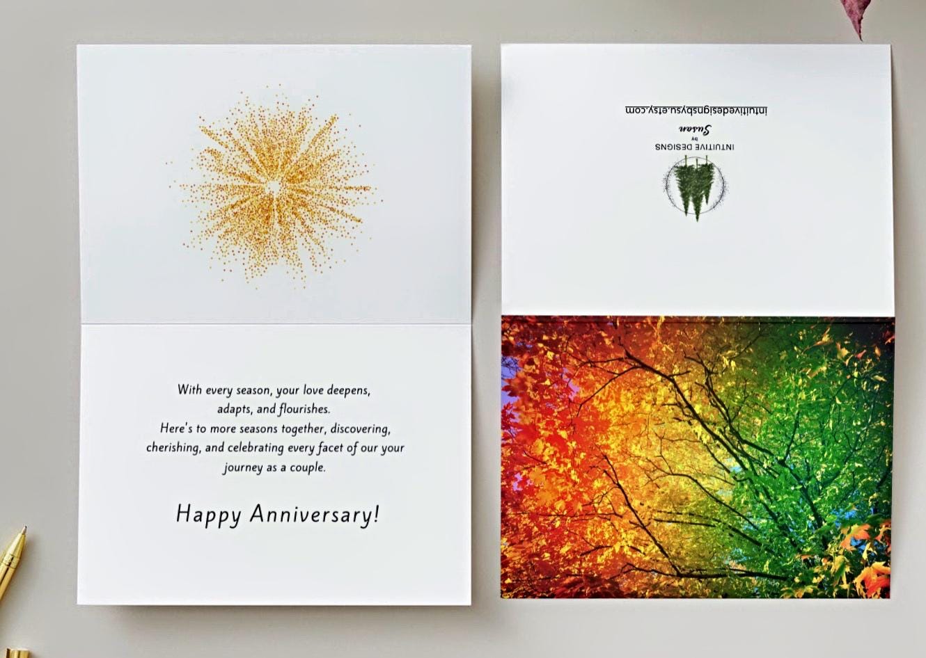 Seasons anniversary card