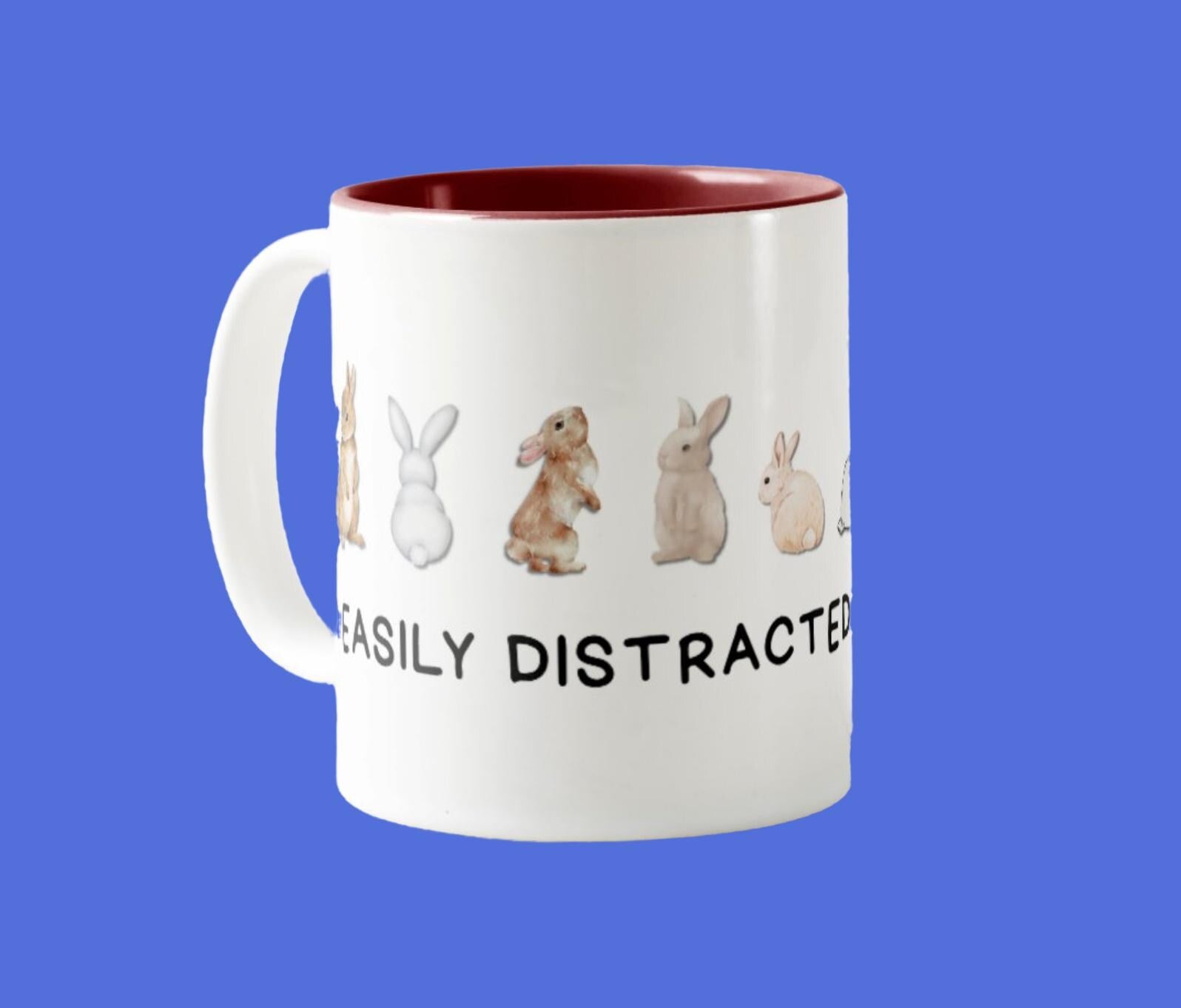 Easily Distracted by Bunnies mug