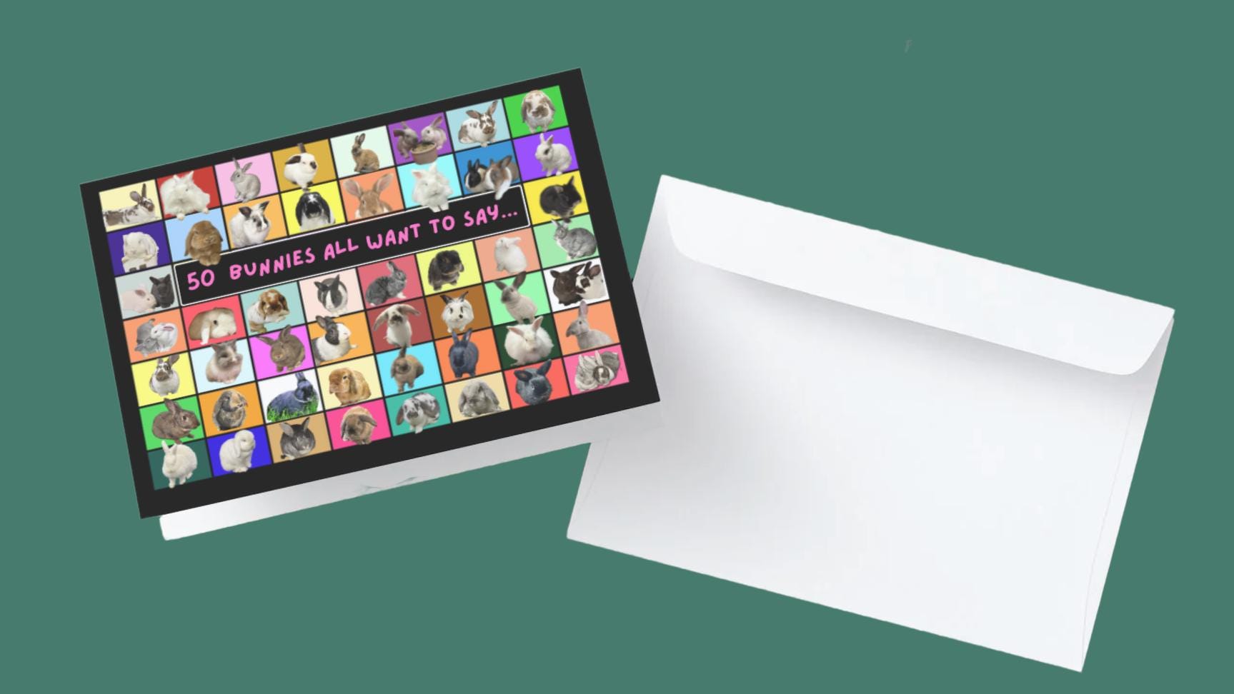 50 bunnies wishing you a happy birthday