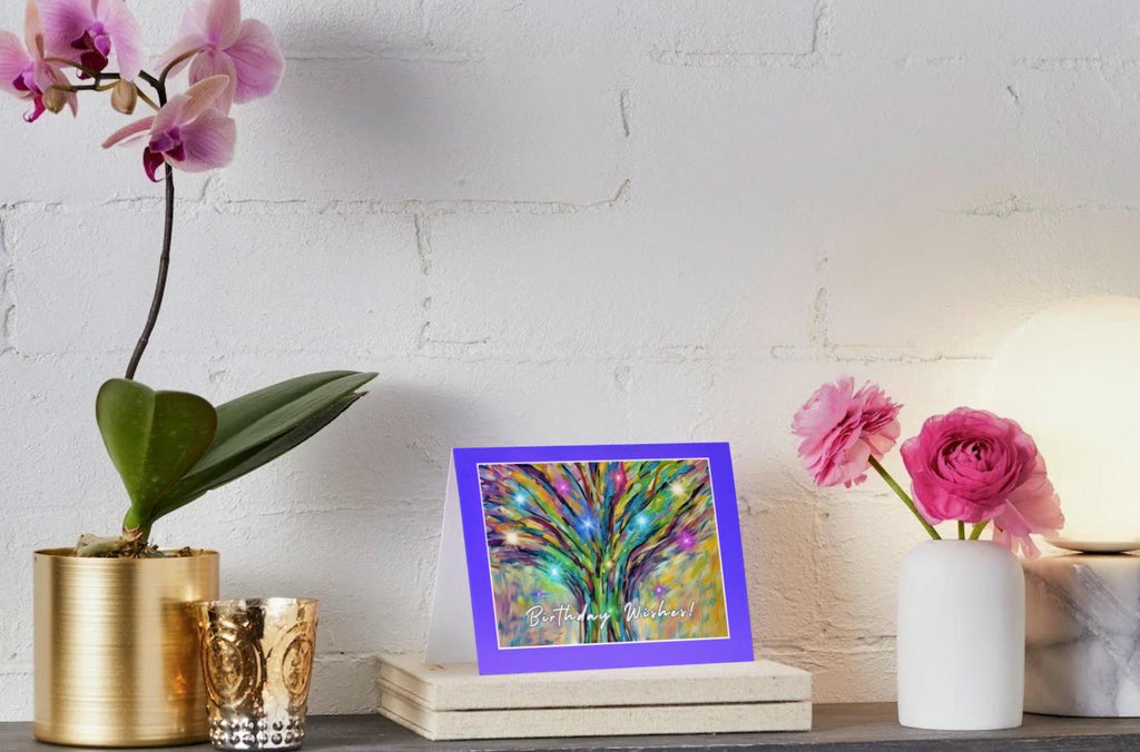 Colorful Tree Birthday Card: 5x7 Glossy Print