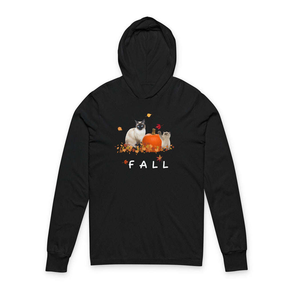 Cozy Cat-Themed Hoodie with Pumpkin Design