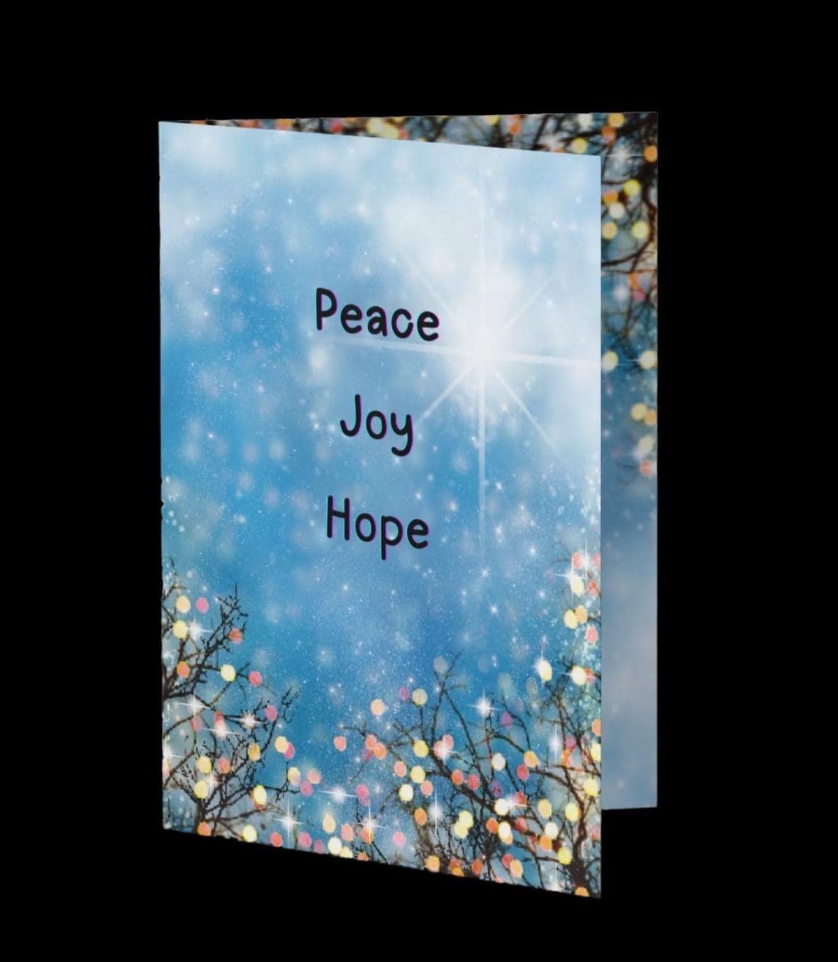 Peace, Hope, Love Christmas card