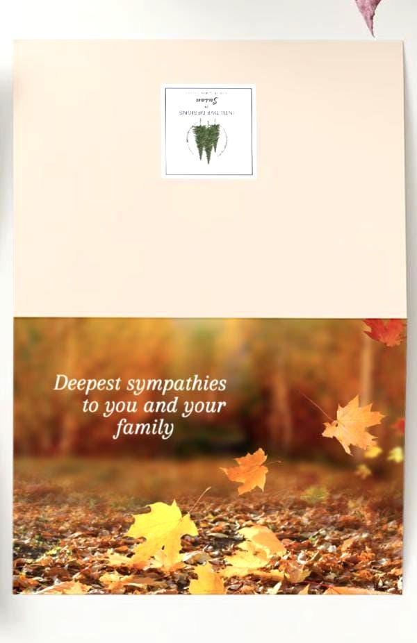 Sympathy Card: Autumn Leaves, Comforting Verse